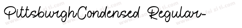 PittsburghCondensed Regular字体转换